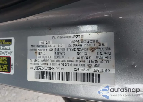 2012 Mazda Cx-7 S Touring z USA, uszkodzony, nr VIN JM3ER2C34C0420515